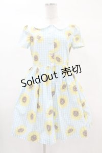 MILK / Summerフラワーワンピース  サックスギンガム H-25-02-27-1036-ML-OP-NS-ZH