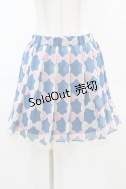 画像1: Emily Temple cute / フィフィリボンプリントスカート Free ブルー H-25-02-27-1042-ET-SK-NS-ZH