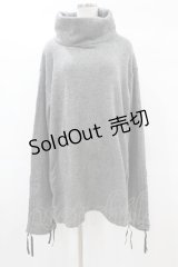 Na+H / ギャザーハイネックニット  グレー H-25-02-27-1058-PU-TO-KB-ZH