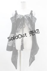 Qutie Frash / オフショル着物ボレロ FREE 黒 H-25-02-27-1008-QU-TO-KB-ZH