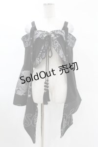 Qutie Frash / オフショル着物ボレロ FREE 黒 H-25-02-27-1008-QU-TO-KB-ZH