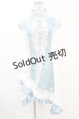 Qutie Frash / 胸あきチャイナチュニック FREE 青 H-25-02-27-1012-QU-TO-KB-ZH