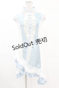 Qutie Frash / 胸あきチャイナチュニック FREE 青 H-25-02-27-1012-QU-TO-KB-ZH