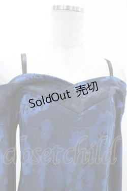 画像4: Qutie Frash / オフショル着物チュニック  ブルー H-25-02-27-1013-QU-TO-KB-ZH