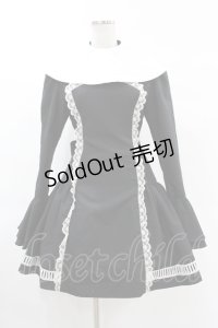 ATELIER BOZ / シスターワンピース  黒×白 H-25-02-27-1018-EL-OP-KB-ZH