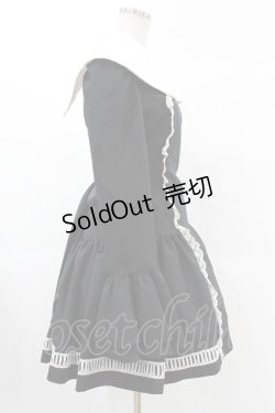 画像3: ATELIER BOZ / シスターワンピース  黒×白 H-25-02-27-1018-EL-OP-KB-ZH