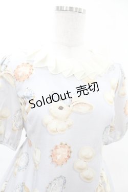 画像4: Leur Getter / Rabbit Pearl袖付ワンピース M サックス H-25-02-27-1019-LU-OP-KB-ZH
