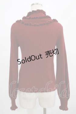 画像3: axes femme / フリルテレコニットソー M ボルドー H-25-02-28-027-AX-TO-NS-ZH