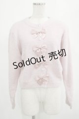 m petit by misako / MSKリボンニットCD L ピンク H-25-02-28-028-LO-TO-NS-ZH