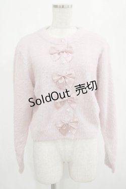 画像1: m petit by misako / MSKリボンニットCD L ピンク H-25-02-28-028-LO-TO-NS-ZH