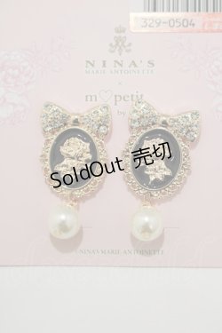 画像1: m petit by misako / AM*NIPLフラワーピアス  ブラック H-25-02-28-039-LO-AC-NS-ZH