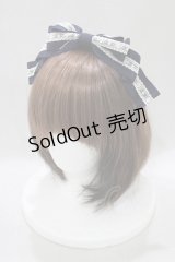 Innocent World / レースとリボンのタックカチューシャ  ネイビー H-25-02-28-058-IW-AC-NS-ZH