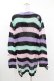 画像2: KILL STAR / Pastel Punk Knit Sweater M 黒×ピンク×パープル×ミント H-25-02-28-1055-SL-TO-KB-ZH (2)