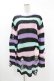 画像1: KILL STAR / Pastel Punk Knit Sweater S 黒×ピンク×パープル×ミント H-25-02-28-1056-SL-TO-KB-ZH (1)