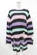 画像1: KILL STAR / Pastel Punk Knit Sweater S 黒×ピンク×パープル×ミント H-25-02-28-1057-SL-TO-KB-ZH (1)