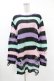 画像1: KILL STAR / Pastel Punk Knit Sweater S 黒×ピンク×パープル×ミント H-25-02-28-1059-SL-TO-KB-ZH (1)