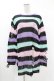 画像1: KILL STAR / Pastel Punk Knit Sweater S 黒×ピンク×パープル×ミント H-25-02-28-1060-SL-TO-KB-ZH (1)