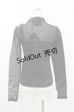 画像2: KILL STAR / Dark Reality Mesh Top XS ブラック H-25-02-28-1006-SL-TO-KB-ZS