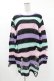 画像1: KILL STAR / Pastel Punk Knit Sweater S 黒×ピンク×パープル×ミント H-25-02-28-1061-SL-TO-KB-ZH (1)