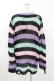 画像2: KILL STAR / Pastel Punk Knit Sweater XS 黒×ピンク×パープル×ミント H-25-02-28-1062-SL-TO-KB-ZH (2)