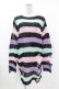 画像1: KILL STAR / Pastel Punk Knit Sweater XS 黒×ピンク×パープル×ミント H-25-02-28-1065-SL-TO-KB-ZH (1)