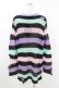 画像2: KILL STAR / Pastel Punk Knit Sweater XS 黒×ピンク×パープル×ミント H-25-02-28-1065-SL-TO-KB-ZH (2)