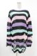 画像1: KILL STAR / Pastel Punk Knit Sweater XS 黒×ピンク×パープル×ミント H-25-02-28-1066-SL-TO-KB-ZH (1)