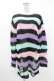 画像1: KILL STAR / Pastel Punk Knit Sweater XS 黒×ピンク×パープル×ミント H-25-02-28-1067-SL-TO-KB-ZH (1)