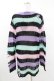 画像2: KILL STAR / Pastel Punk Knit Sweater XS 黒×ピンク×パープル×ミント H-25-02-28-1067-SL-TO-KB-ZH (2)