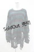 KILL STAR / Sea Punk Knit Sweater M ブルーグリーン H-25-02-28-1015-SL-TO-KB-ZI
