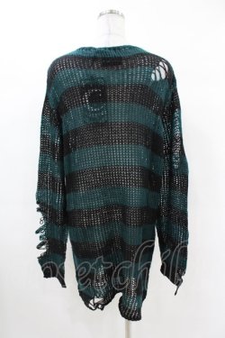 画像2: KILL STAR / Sea Punk Knit Sweater M ブルーグリーン H-25-02-28-1015-SL-TO-KB-ZI