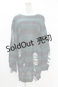 KILL STAR / Sea Punk Knit Sweater M ブルーグリーン H-25-02-28-1016-SL-TO-KB-ZH