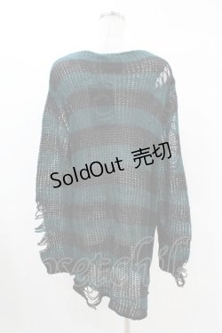 画像2: KILL STAR / Sea Punk Knit Sweater M ブルーグリーン H-25-02-28-1016-SL-TO-KB-ZH