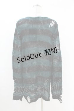 画像2: KILL STAR / Sea Punk Knit Sweater S ブルーグリーン H-25-02-28-1018-SL-TO-KB-ZI