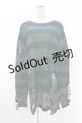 KILL STAR / Sea Punk Knit Sweater S ブルーグリーン H-25-02-28-1019-SL-TO-KB-ZH