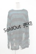 KILL STAR / Sea Punk Knit Sweater S ブルーグリーン H-25-02-28-1020-SL-TO-KB-ZT613