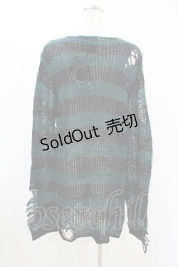 画像2: KILL STAR / Sea Punk Knit Sweater S ブルーグリーン H-25-02-28-1020-SL-TO-KB-ZT613