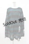 【SALE】KILL STAR / Sea Punk Knit Sweater S ブルーグリーン H-25-02-28-1021-SL-TO-KB-ZT051
