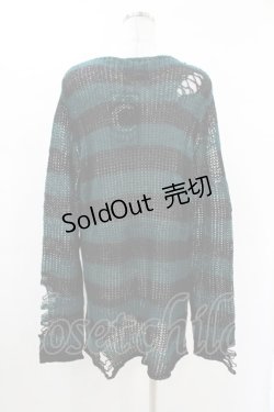 画像2: 【SALE】KILL STAR / Sea Punk Knit Sweater S ブルーグリーン H-25-02-28-1021-SL-TO-KB-ZT051