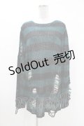 KILL STAR / Sea Punk Knit Sweater S ブルーグリーン H-25-02-28-1022-SL-TO-KB-ZI