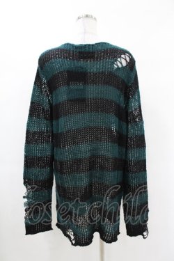 画像2: KILL STAR / Sea Punk Knit Sweater S ブルーグリーン H-25-02-28-1022-SL-TO-KB-ZI