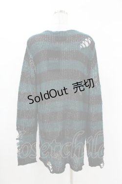 画像2: KILL STAR / Sea Punk Knit Sweater S ブルーグリーン H-25-02-28-1022-SL-TO-KB-ZI