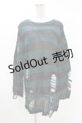 KILL STAR / Sea Punk Knit Sweater XS ブルーグリーン H-25-02-28-1023-SL-TO-KB-ZH