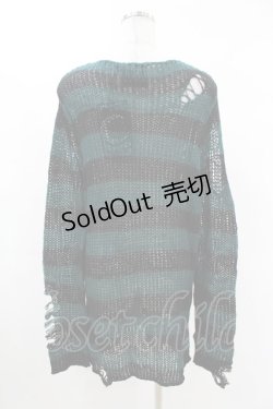 画像2: KILL STAR / Sea Punk Knit Sweater XS ブルーグリーン H-25-02-28-1024-SL-TO-KB-ZH