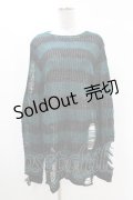 KILL STAR / Sea Punk Knit Sweater XS ブルーグリーン H-25-02-28-1026-SL-TO-KB-ZT0407S