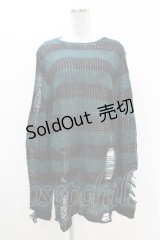 KILL STAR / Sea Punk Knit Sweater XS ブルーグリーン H-25-02-28-1026-SL-TO-KB-ZT0407S
