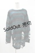 KILL STAR / Sea Punk Knit Sweater XS ブルーグリーン H-25-02-28-1028-SL-TO-KB-ZY
