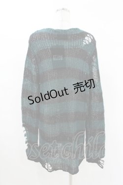 画像2: KILL STAR / Sea Punk Knit Sweater XS ブルーグリーン H-25-02-28-1029-SL-TO-KB-OS