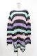 画像1: KILL STAR / Pastel Punk Knit Sweater L 黒×ピンク×パープル×ミント H-25-02-28-1033-SL-TO-KB-ZI (1)
