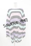 KILL STAR / Pastel Punk Knit Sweater L 黒×ピンク×パープル×ミント H-25-02-28-1037-SL-TO-KB-ZH